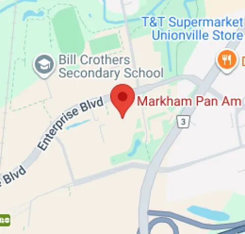 Google map to Markham Pan Am Centre