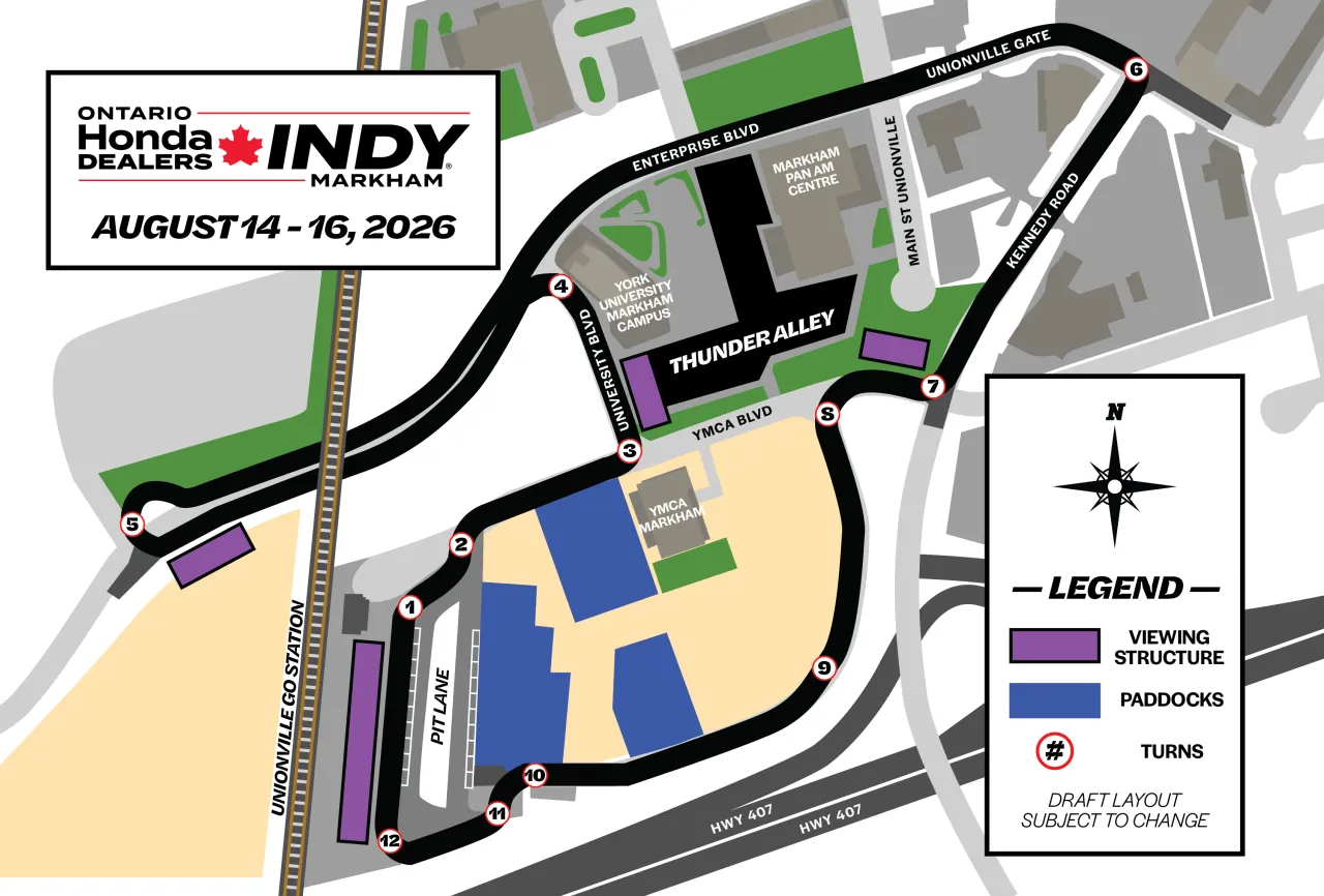 Draft race track layout.