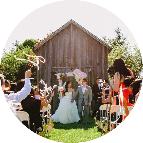 Wedding taking place at Markham Museum.